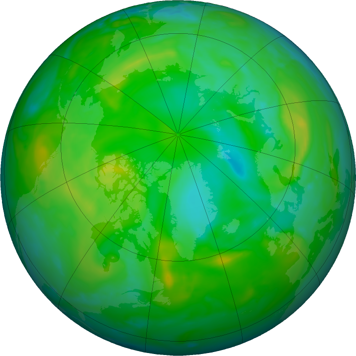 Arctic ozone map for 30 July 2019